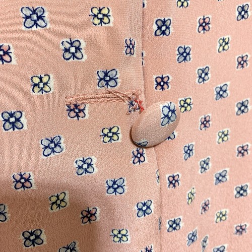 Vintage Talbots 100% Silk Dress Size 10 Short Sleeve Pink Floral Button Back - Picture 7 of 16