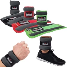 Morgan Sports - Fitness Wrist & Ankle Weights (Pair) - Adjustable Strap 1/3/5kg