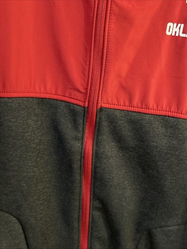 Colosseum Jacket Men’s L Gray/Red OU University of Oklahoma Full Zip - Picture 3 of 7