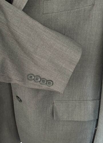 PRONTO UOMO Men's 46R Gray 2 Button Wool/Polyester Sport Coat Blazer Suit Jacket - Picture 5 of 9