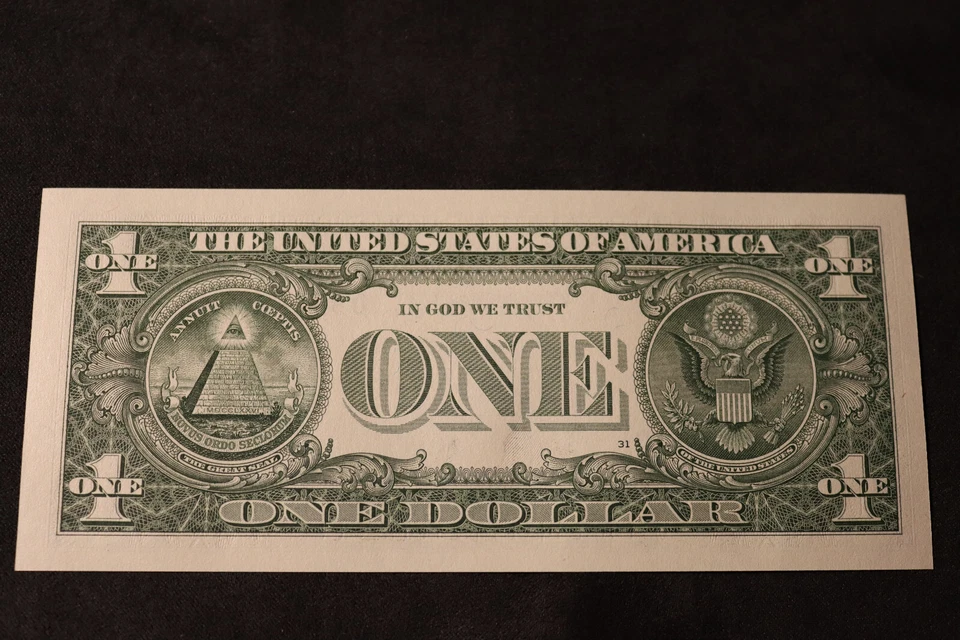 ONE DOLLAR FANCY BIRTHDAY/ANNIVERSARY NOTE [SEPT 7, 1950]  SN # D 90071950 D - Image 3 of 3