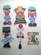 3D- U Pick - OCC6 Train Conductor RR Engineer Title Scrapbook Card Embellishment