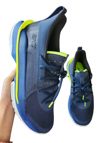 Zapatos de baloncesto Under Armour Curry 7 para hombre talla 12 azul verde nuevos 3021258-405 - Imagen 6 de 10