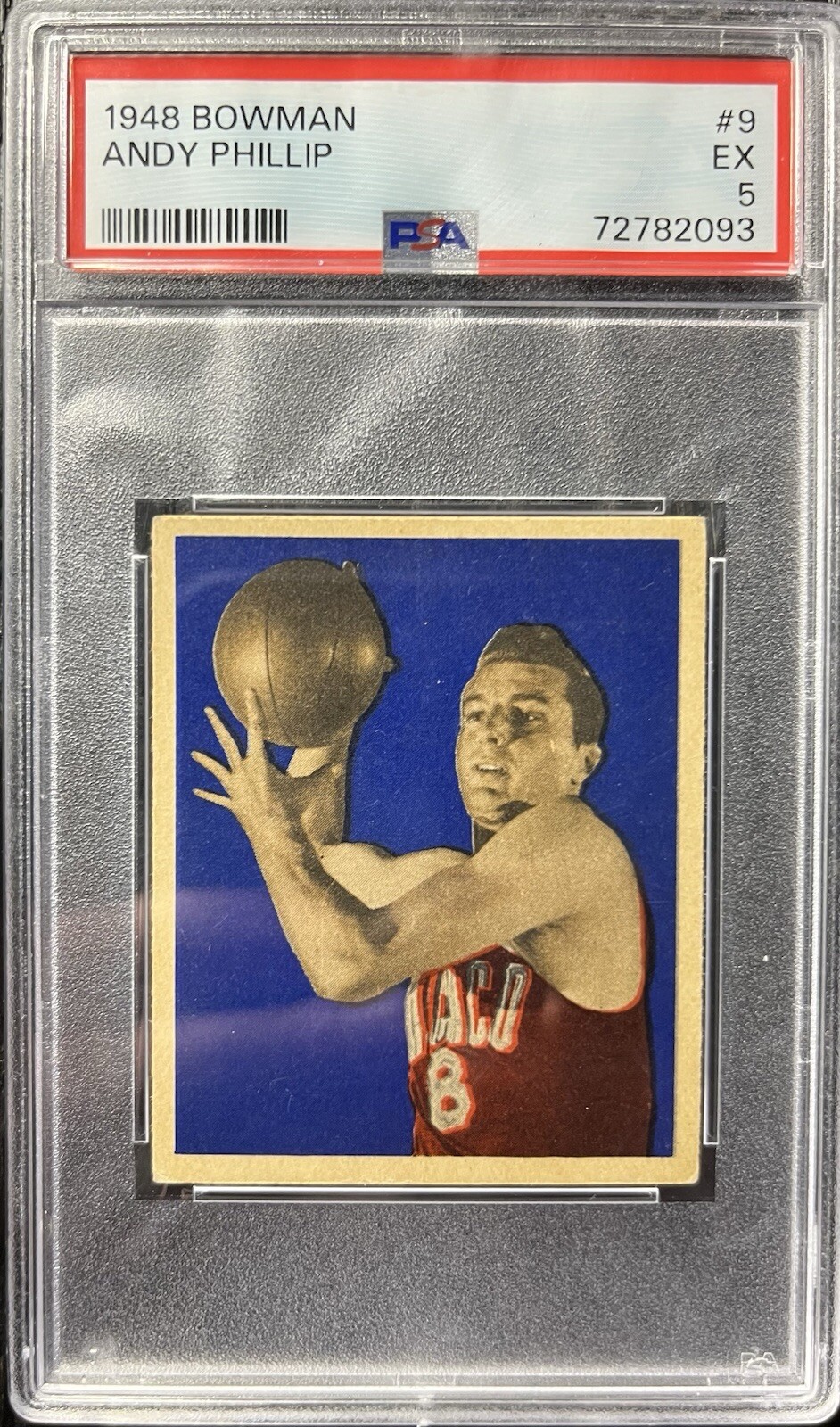 1948 Bowman Basketball #9 Andy Phillip Rookie RC PSA 5
