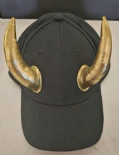 Cosplay Marvel Comics Green Snapback Loki cap with 3D stuffed Horns BioWorld 
