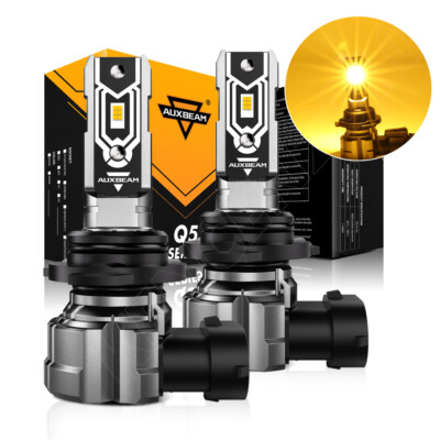 AUXBEAM 9006 HB4 LED Fog Light Bulbs DRL Driving Lamp Yellow 3000K Fanless 1:1