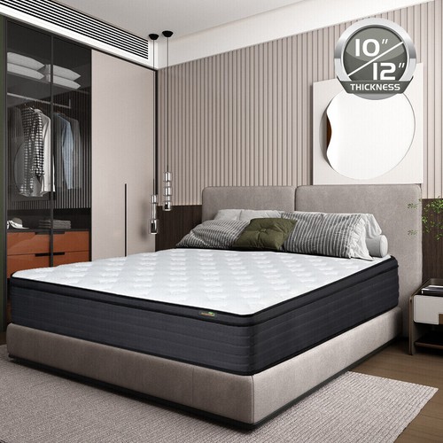 12" 14" Gel Memory Foam Hybrid Spring Mattress Twin Full Queen King Bed in a Box - Picture 2 of 15