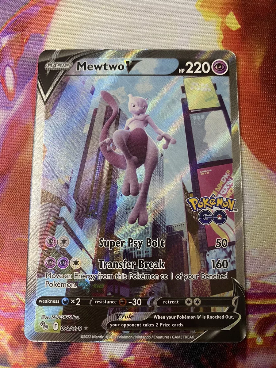 Pokemon Trading Card Game 072/078 Mewtwo V : Rare Ultra Card