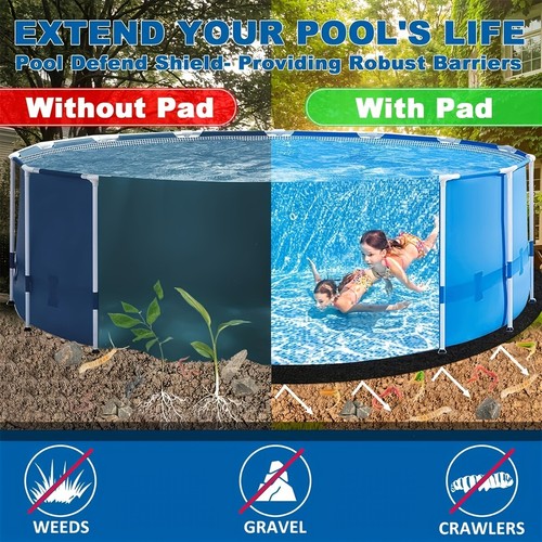 Above Ground Pool Liner Pad, 15' Foot Round, Pre-Cut Heavy Duty Outdoor Pool Pad - Picture 3 of 15