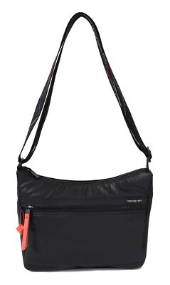 Hedgren Harper's S Shoulder Bag RFID Umhängetasche Creased Black / Coral