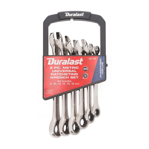 Duralast Metric Universal Ratcheting Wrench Set 6 Piece # 64-140