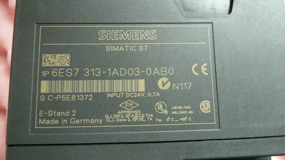Siemens Simatic S7-300 CPU 313/6ES7 313-1AD03-0AB0 E-Stand: 2 - Image 2 of 4