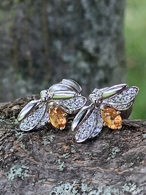 Tiffany & Co Platinum Spessartite Garnet Diamond Paper Flowers