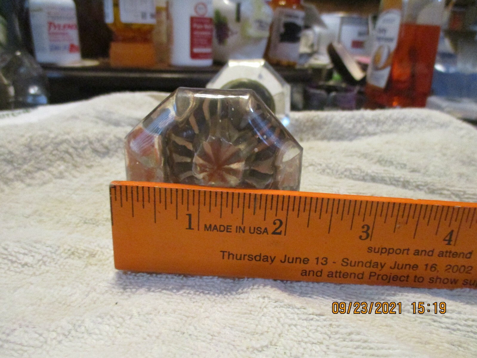 1 SET LARGE 8 POINT VINTAGE GLASS DOOR KNOBS eBay