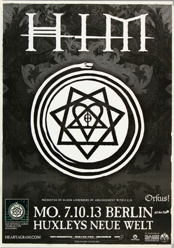 Him - Tears On Tape , Berlin 2013 | Konzertplakat | Poster-image