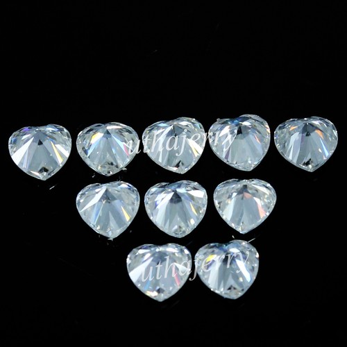 Excelente diamante blanco natural certificado 4,5x4,5 mm corazón color D VVS1 10 piezas - Imagen 6 de 6