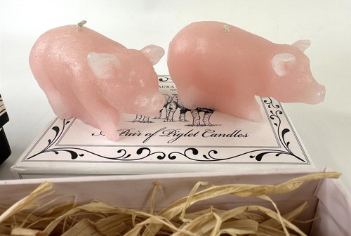 Laura Ashley Home Two Pairs Of Animal Shaped Candles Scotty Dogs Pigs Boxed - Picture 8 of 12
