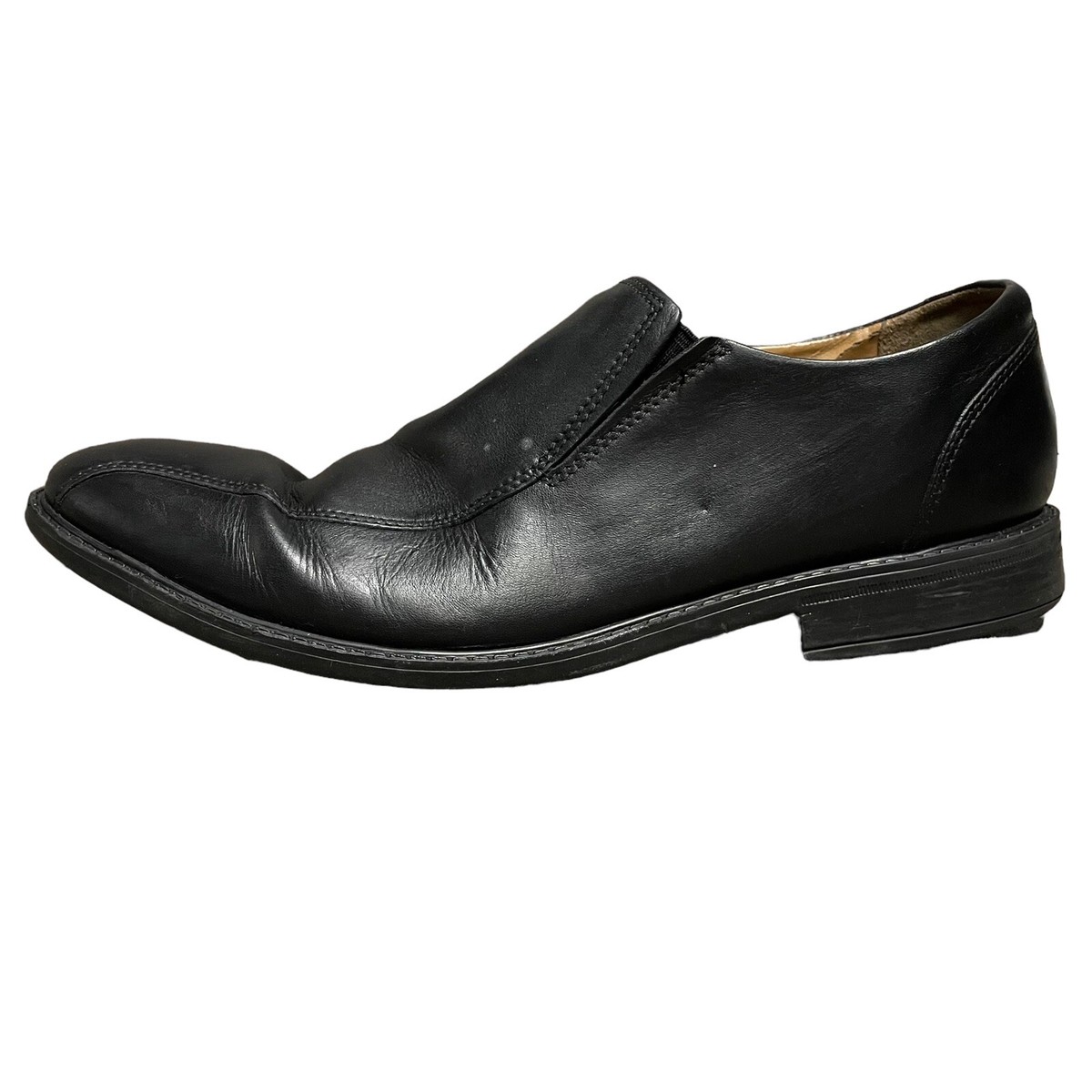 せつ出品【Clarks】 Clarks Collection 22862 Bicycle Toe Black Leather Slip On Loafer
