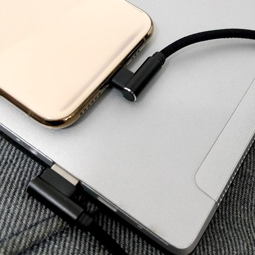 25cm kurzes 90-Grad-USB-Typ-C-Ladekabel USB-C-Ladekabel für Telefone NEU - Zdjęcie 7 z 17