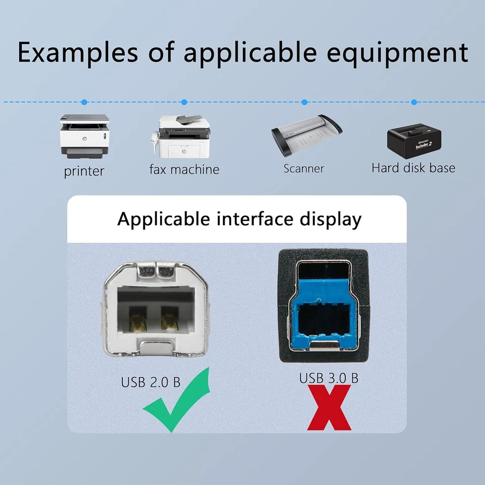 USB B 2.0 to Micro USB Extension Adapter for Printer/Scanner | Male to Female - Image 3 of 3