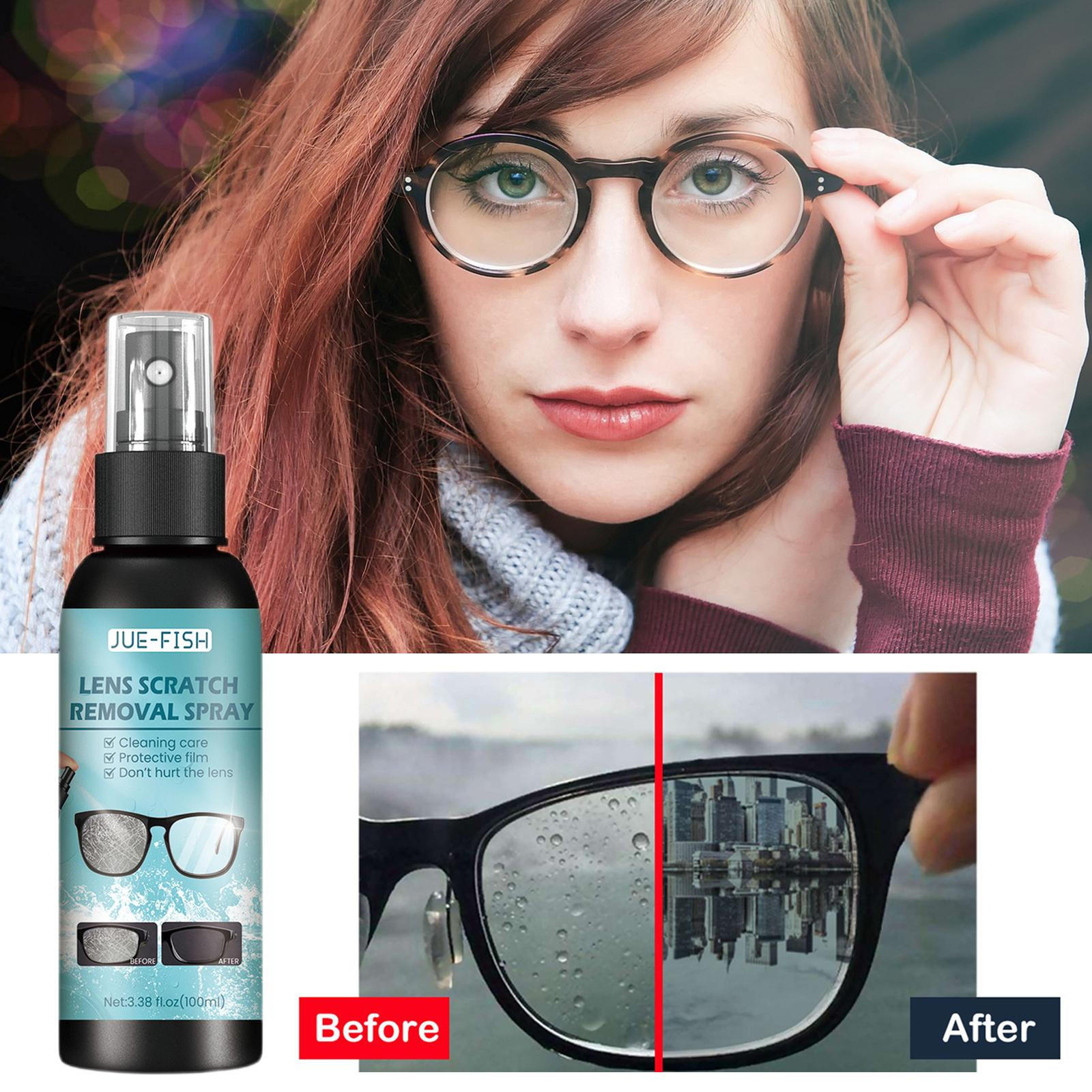 Lens Scratch Removal Spray Eyeglass Windshield Glass Repair Liquid