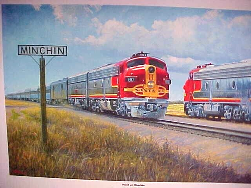 Railroad Art, Winfield, "Meet At Minchin(TX)" ,s/n, c2021,(0413)