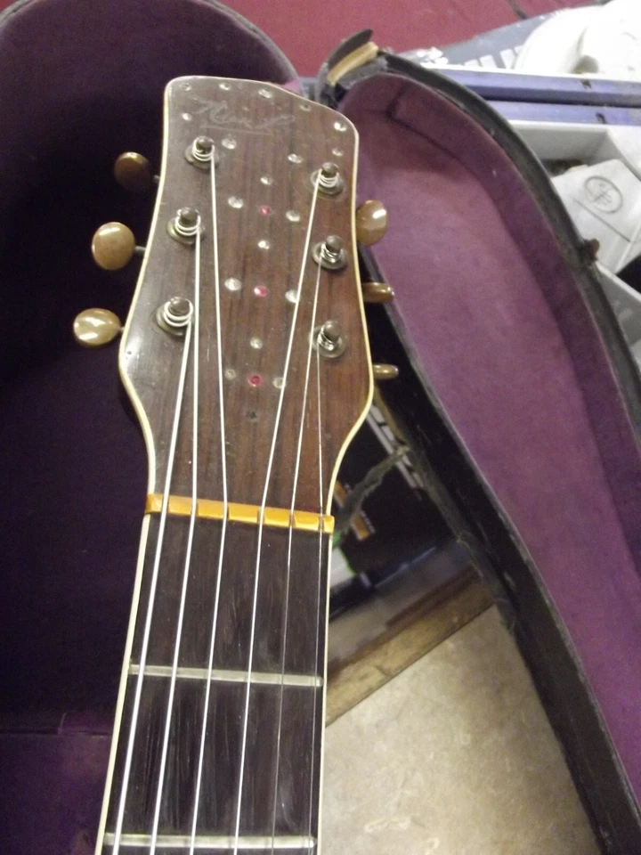 Vintage 1930's Harmony Nick Lucas Hollow Body Acoustic Archtop Guitar & Case - Image 2 of 4