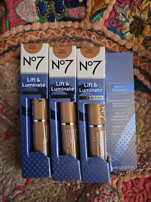 No7 Lift And Luminate Serum Concealer .Deep Medium ,×3