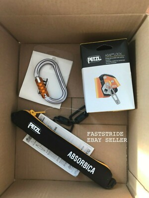 PETZL ASAP LOCK Fall Arrester WITH 30CM Absorbica and OK CARABINER *NEW*