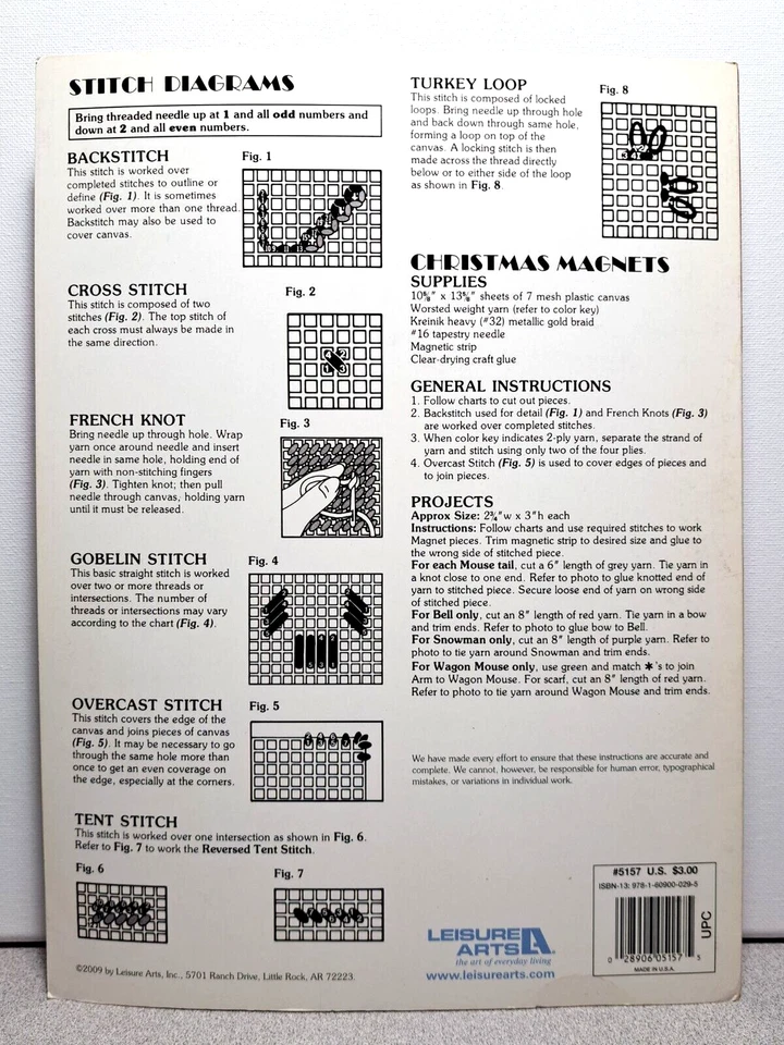 Christmas and Wintertime Ornament and Magnet Patterns for Plastic Canvas - Image 3 of 4