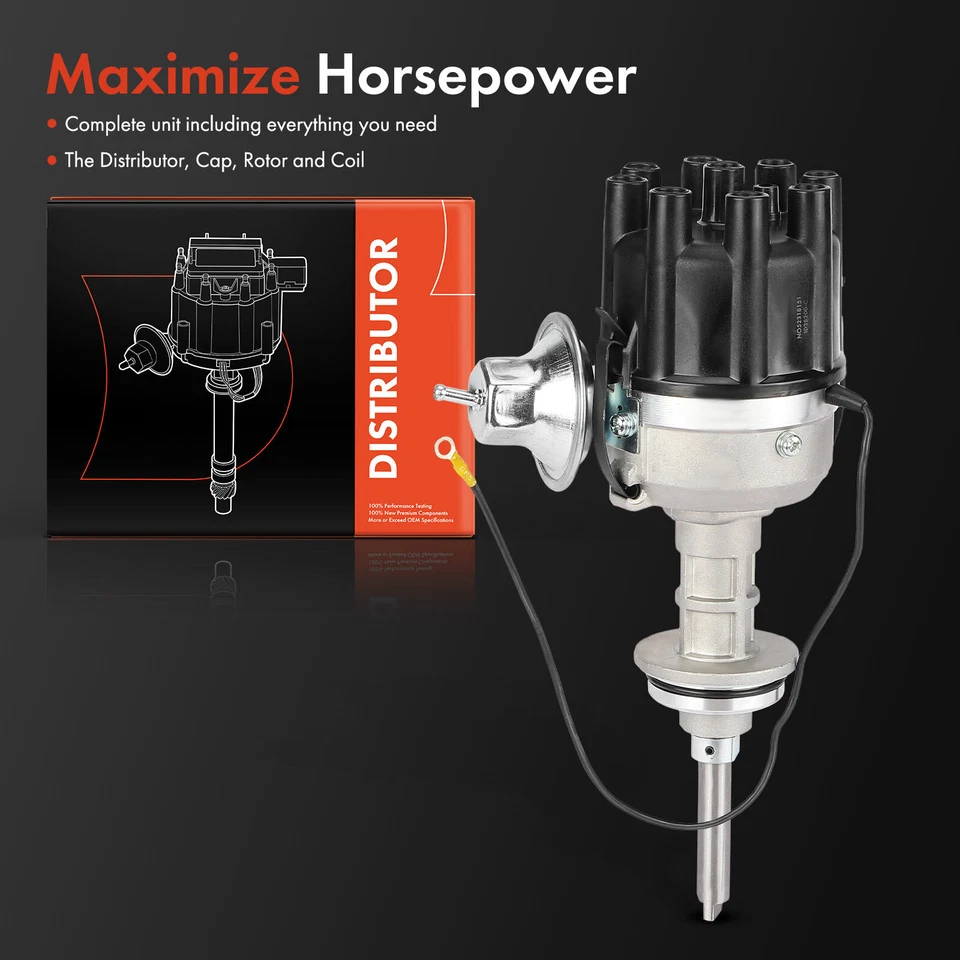 Nuevo distribuidor con tapa y rotor para Plymouth Cuda Valiant Chrysler Newport Desoto Foto 2 de 4