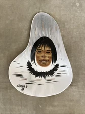 VTG Sascha Brastoff Ashtray Spoonrest Intuit Eskimo 1960s. Alaska Matthew Adams