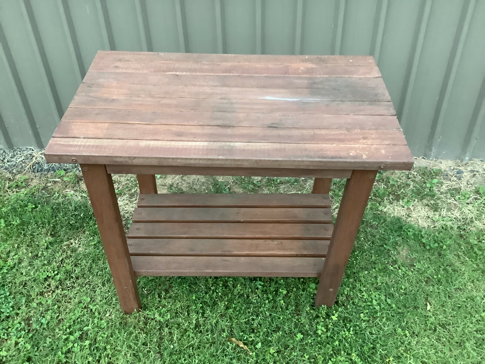 HARDWOOD OUTDOOR TABLE BENCH SOLID HARDWOOD TIMBER TABLE eBay