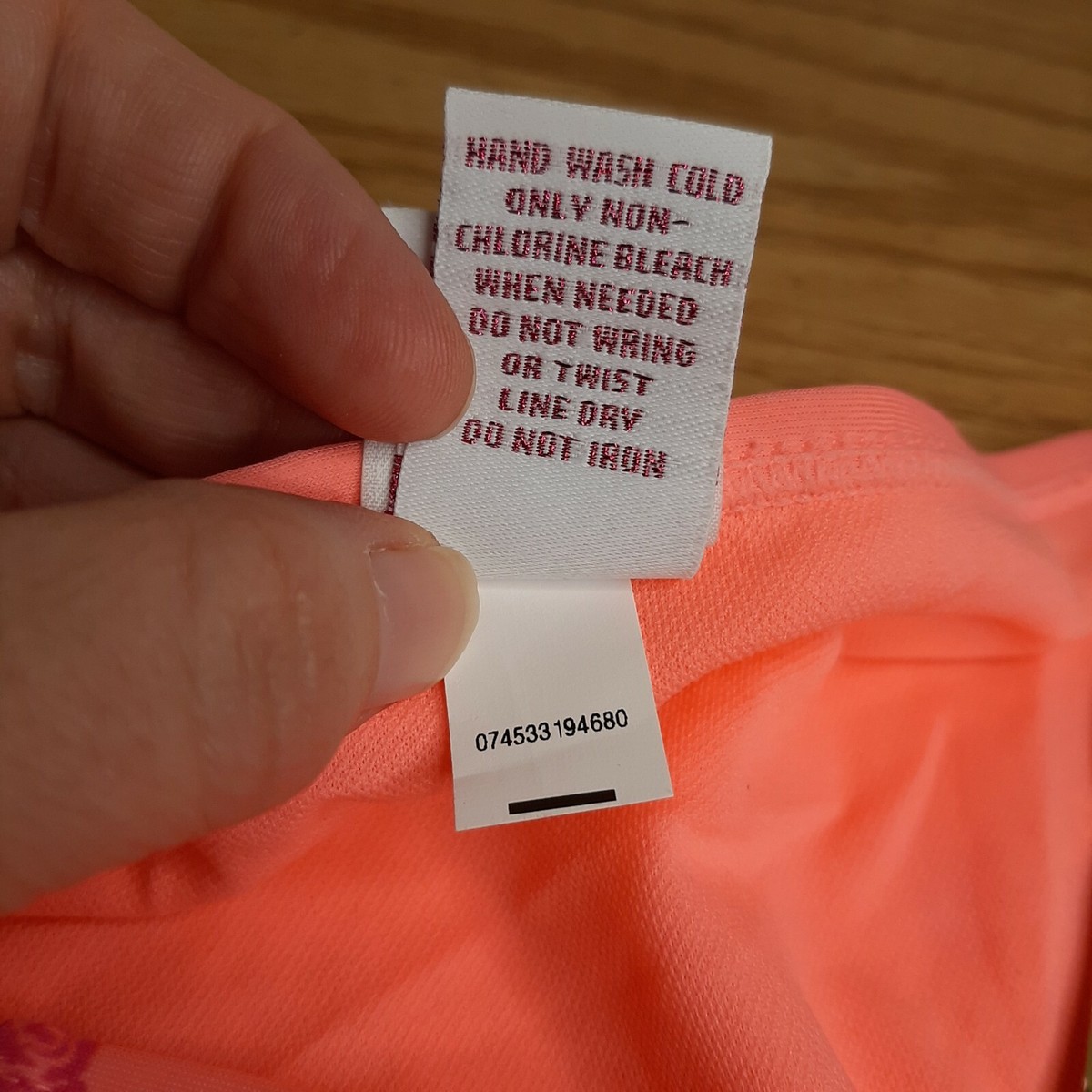 NWT L Candie's Coral w/ Pink Roses Swimsuit Bathing Suit Separates