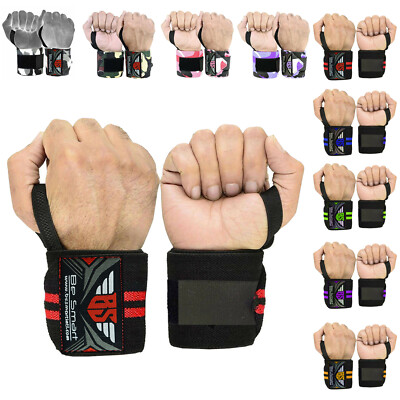 #ad #ad Weight Lifting Wrist Wraps Gym Fitness Training Support Crossfit Soft Strap PAIR $7.99