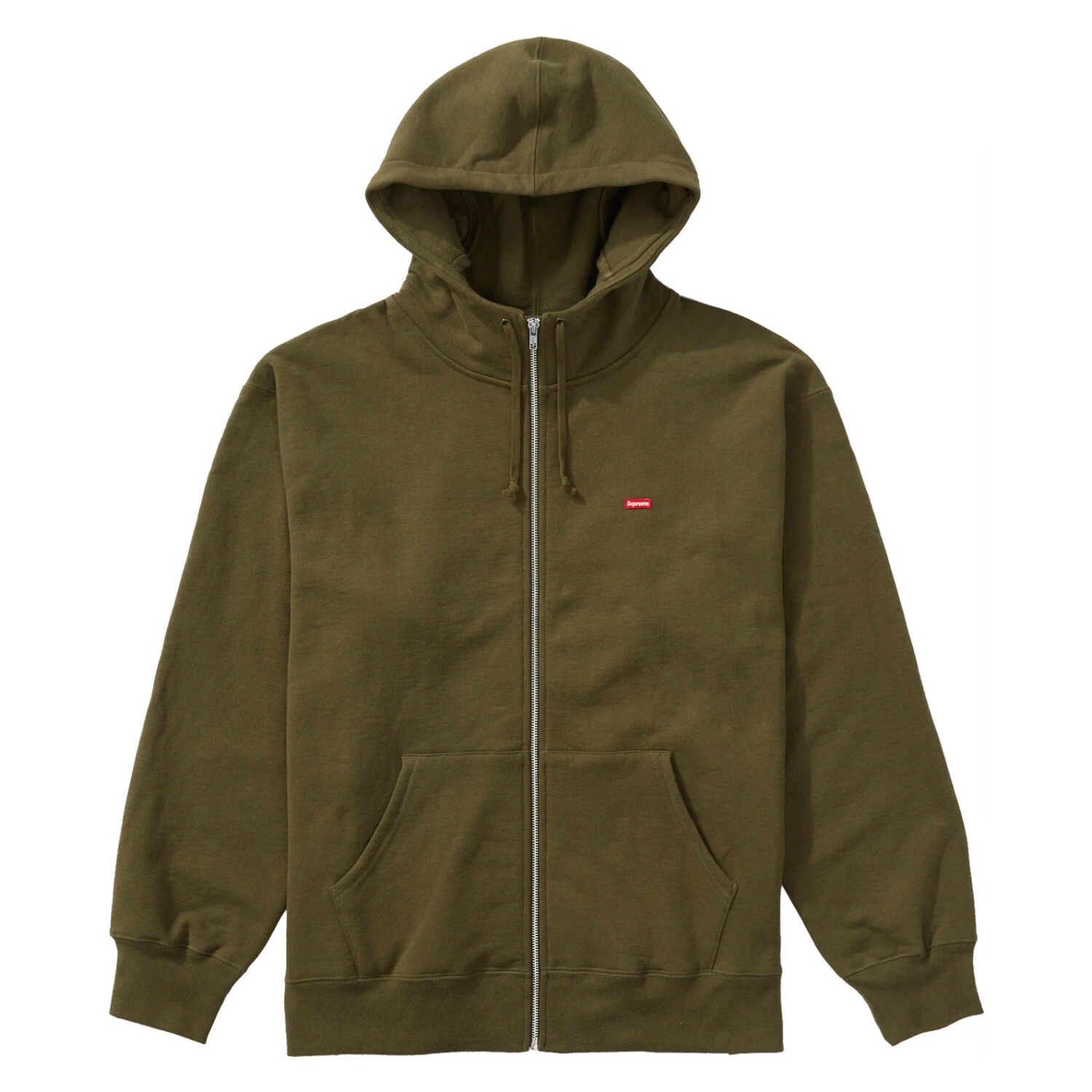 Supreme Small Box Facemask Zip Up Sweat shirt à capuche (FW21) olive foncé