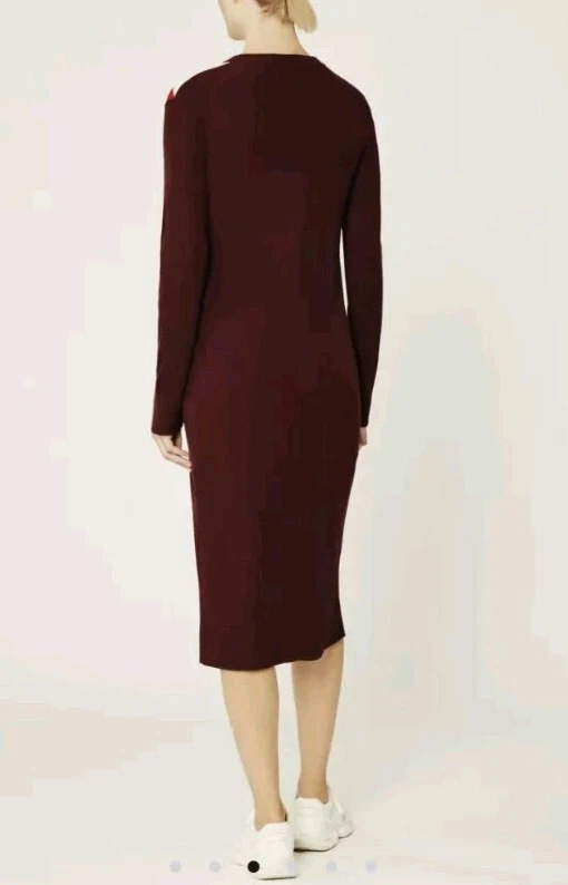 Abito chevron a costine Tory Burch Merino taglia M $378