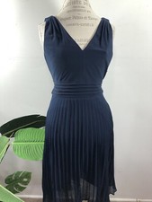 ADRIANNA PAPELL DRESS Jersey And Chiffon Pleat Dress Size 6
