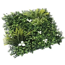 20" Artificial Faux 3D Mix Leaves Wall Panel Fence Screen Home Outdoor Decor #05