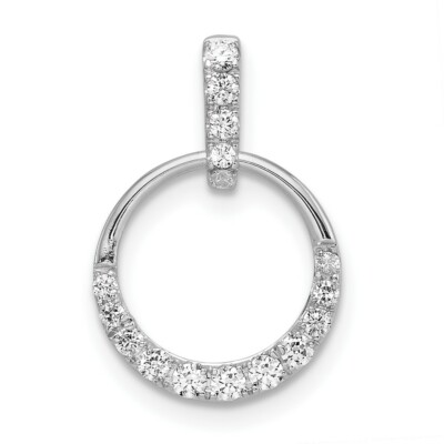 14k Weißgold Kreis Diamant Anhänger PM8556-027-WA