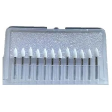 RMH3 Dental FG Aluminum Oxide White Finishing Stones, FL2, 12/Pk
