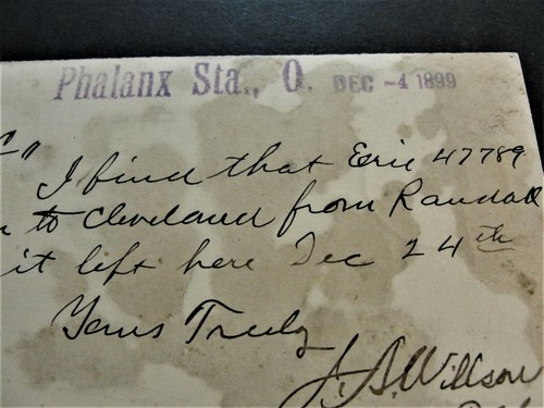 Postal Card One Cent Jefferson-12/4/1899-The Hutson Coal, Cleveland, OH. Fair. - Picture 5 of 5