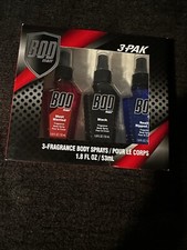Bod Man 3 Pak Most Wanted, Black, Really Ripped Abs Fragrance Body Sprays 1.8 Oz