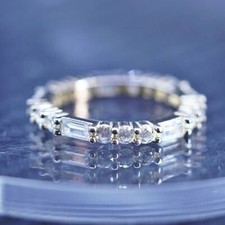 Size 7, vermeil gold over sterling silver 925 statement ring with cluster cz