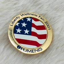 2001 Lumenis Liberty Wellness Fair Souvenir Patriotic USA Flag Lapel Pin