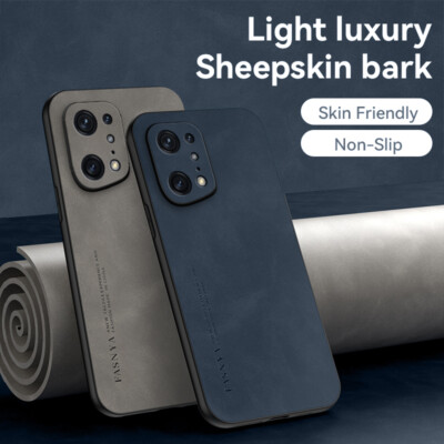 For OPPO Find X5 Pro, Luxury Shockproof Business Retro Leather Soft Case Cover