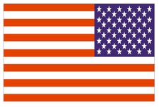 USA Reverse Flag Flag Sticker Decal F614