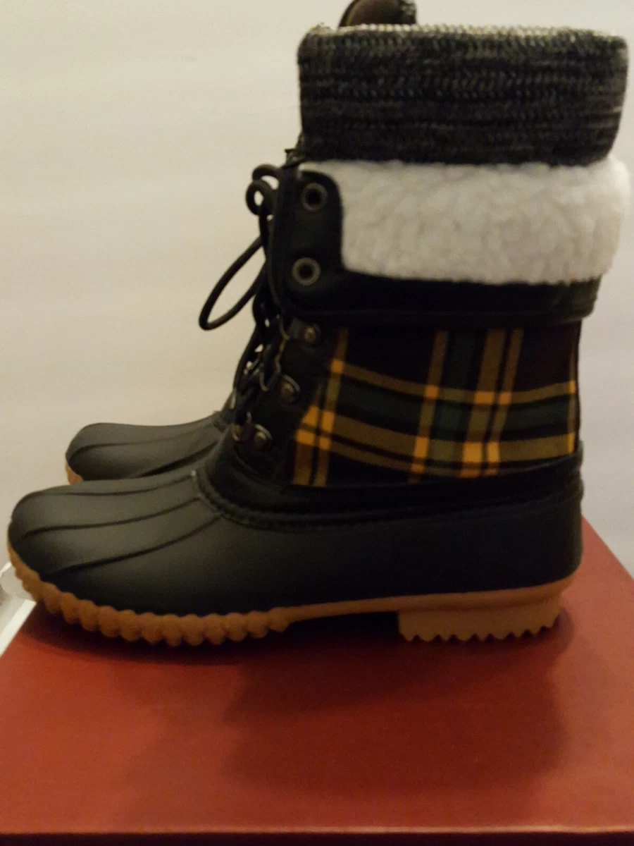 Henry Ferrera Women s Mission 26 Plaid Size 8 Duck Boots eBay
