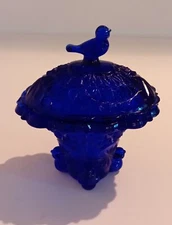  Small Cobalt Blue Bird Trinket/Candy Dish  Never Used Stored In Warehouse