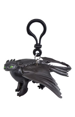 Universal Epic HTTYD Train Dragon Toothless Night Fury Figurine Keychain RARE